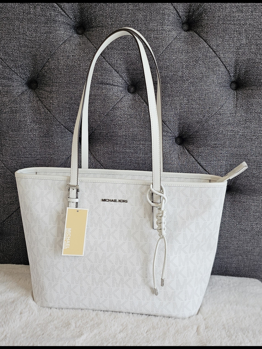 Michael Kors Jet Set White Signature Tote Bag NWT